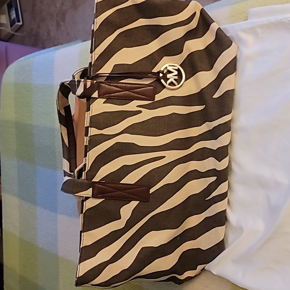 Michael Kors animal print canvas tote
